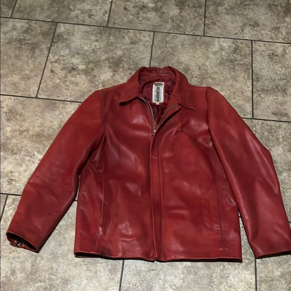 Vintage Bomb Boogie Fight Club Leather Jacket Size Large
